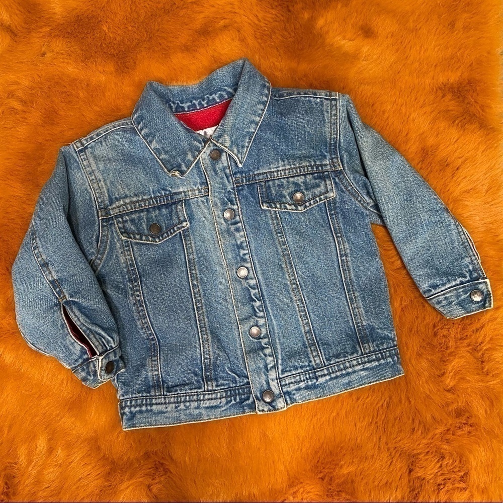 Vintage Sesame street light wash denim jacket size 24M